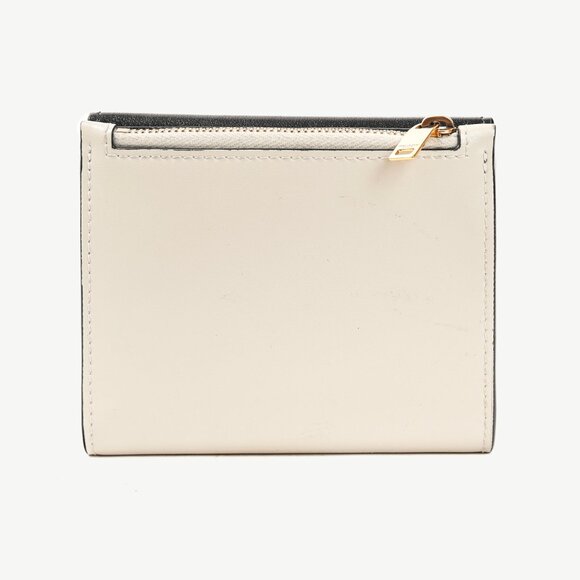 Saint Laurent Uptown Black & Crema Bos Taurus YSL Compact Wallet - Picture 4 of 13